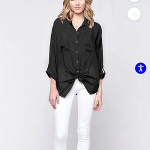 Maven West Black Button-Down Shirt
